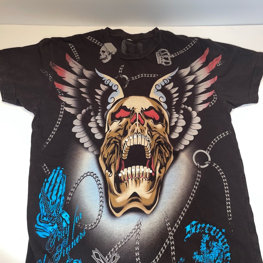 Skull with Wings Black T-Shirt